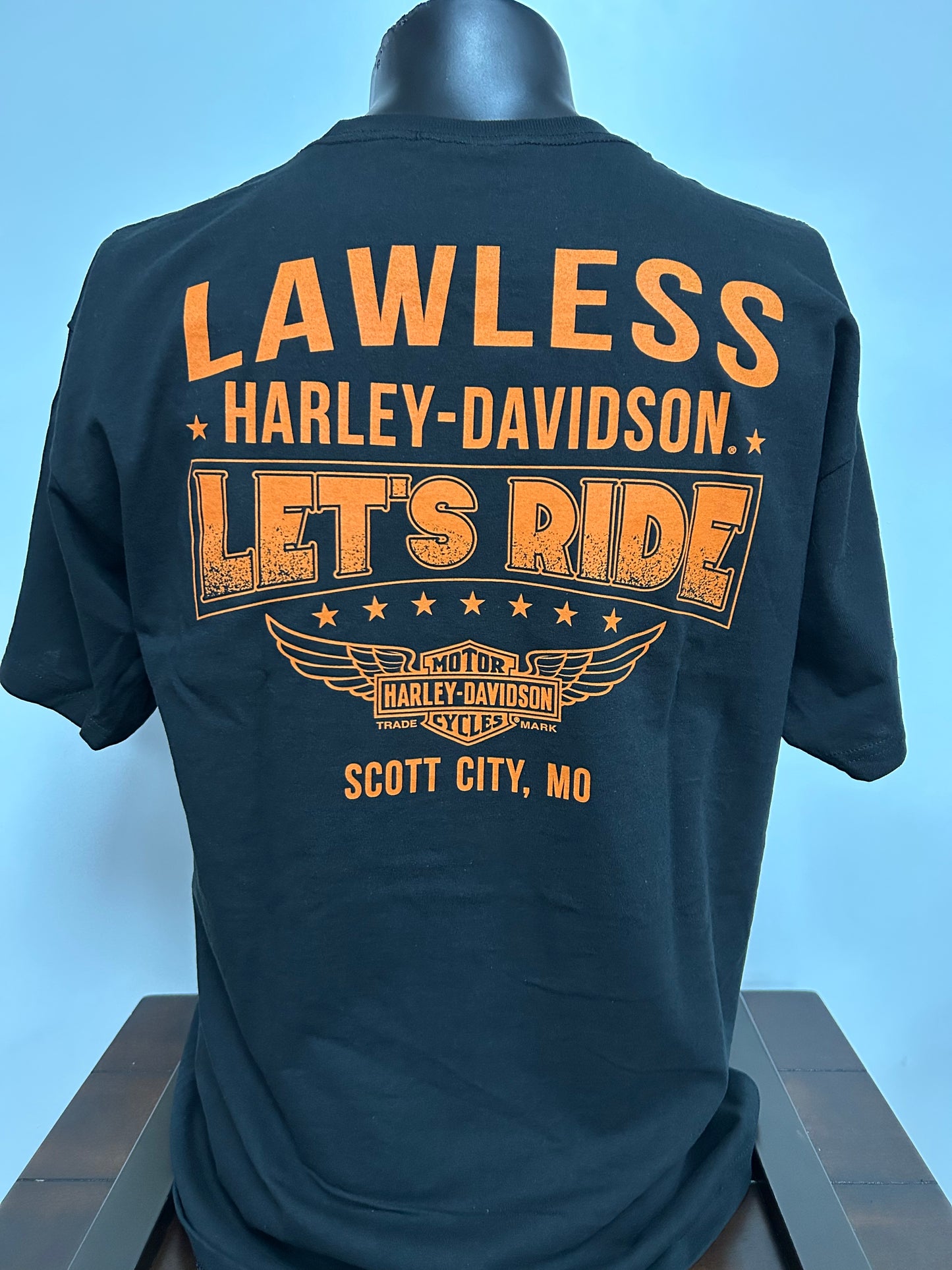 HD B&S Orange on Black Men's Tee