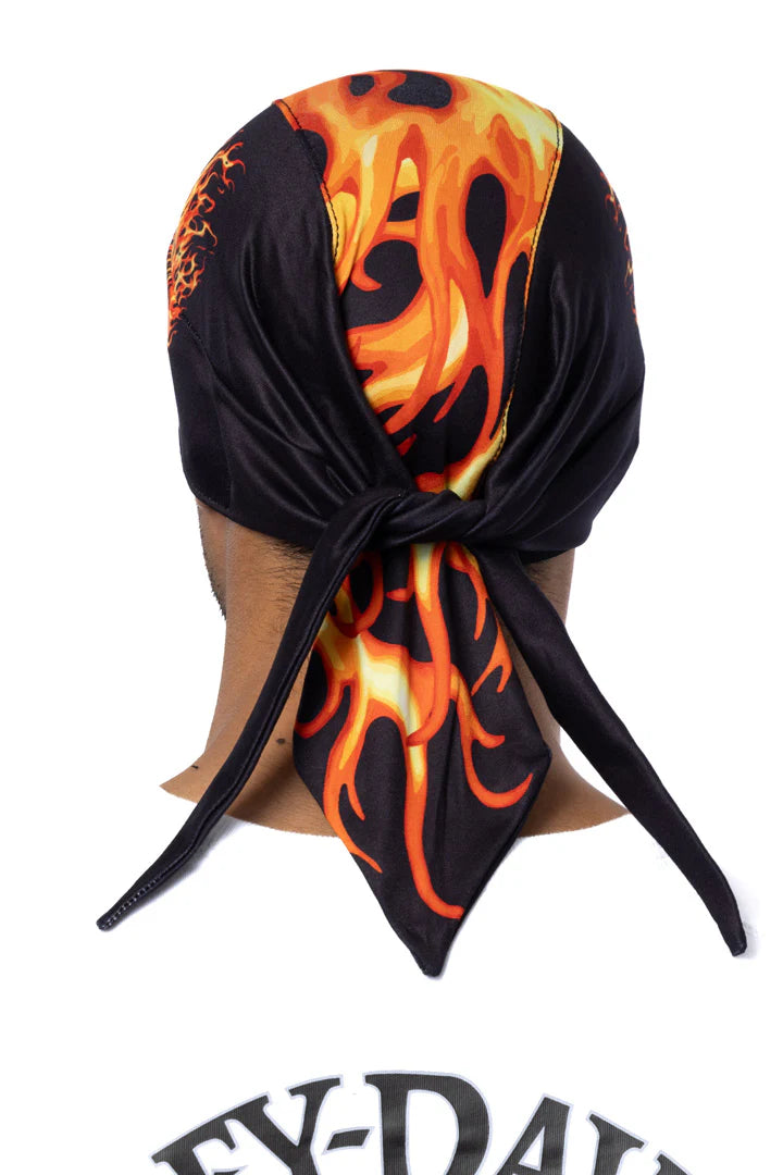 Headwrap Skull w/ Flames