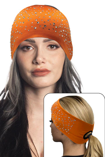 Orange Bling Starry Night w/Ponytail