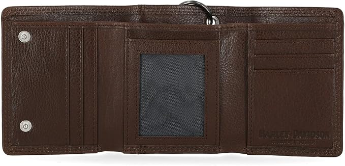 B&S Eagle Trifold Wallet with Chain