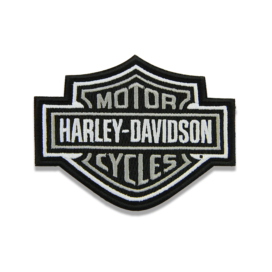 4" H-D Bar & Shield Grey Patch