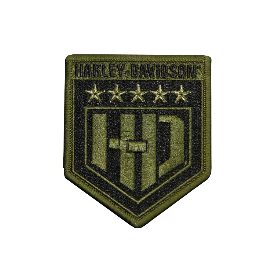 3.5" H-D Green Shield Patch
