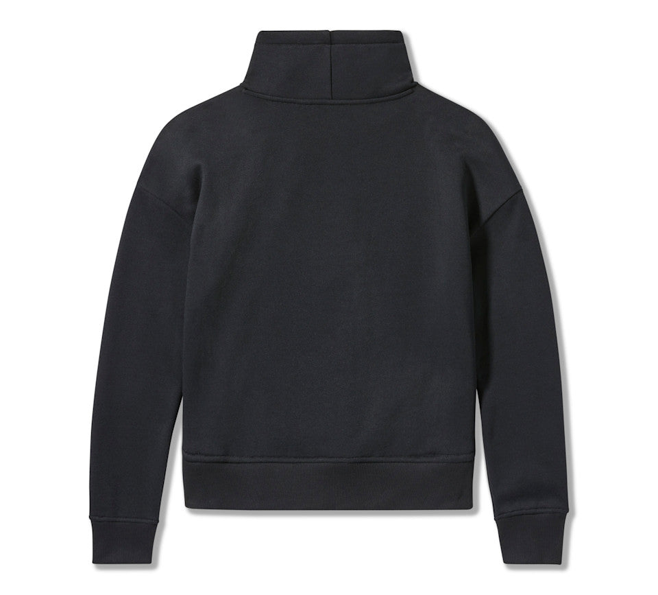 Women's Essential Bar & Shield Funnel Neck Pullover - Harley Black