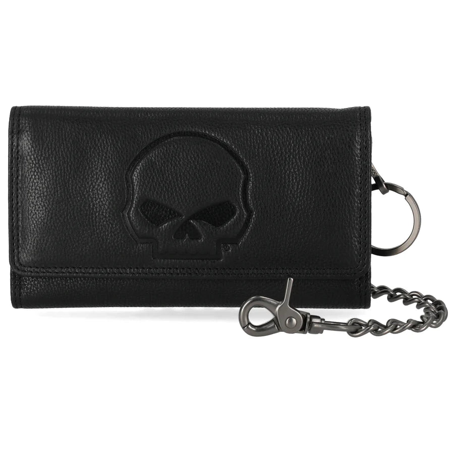 Skull Emboss Trucker with Chain