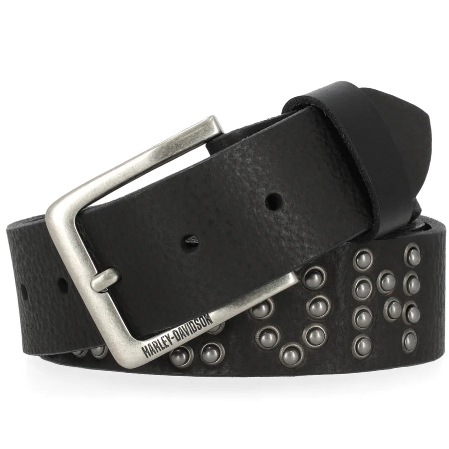 Hammered Rivet Belt Black