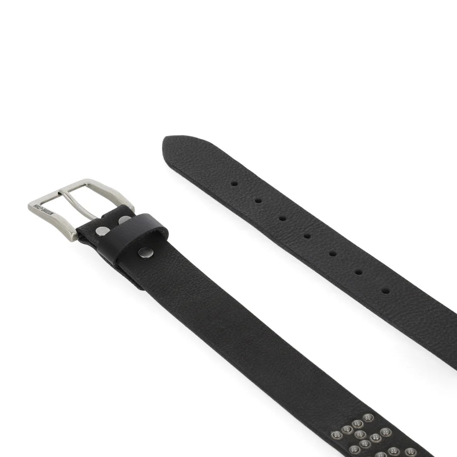Hammered Rivet Belt Black