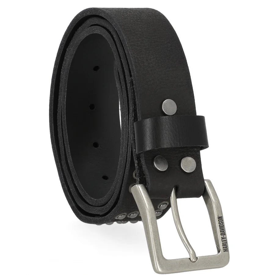 Hammered Rivet Belt Black