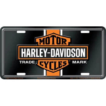 H-D Vintage B&S License Plate