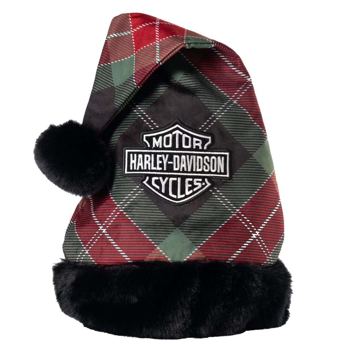 Holiday Plaid Santa Hat