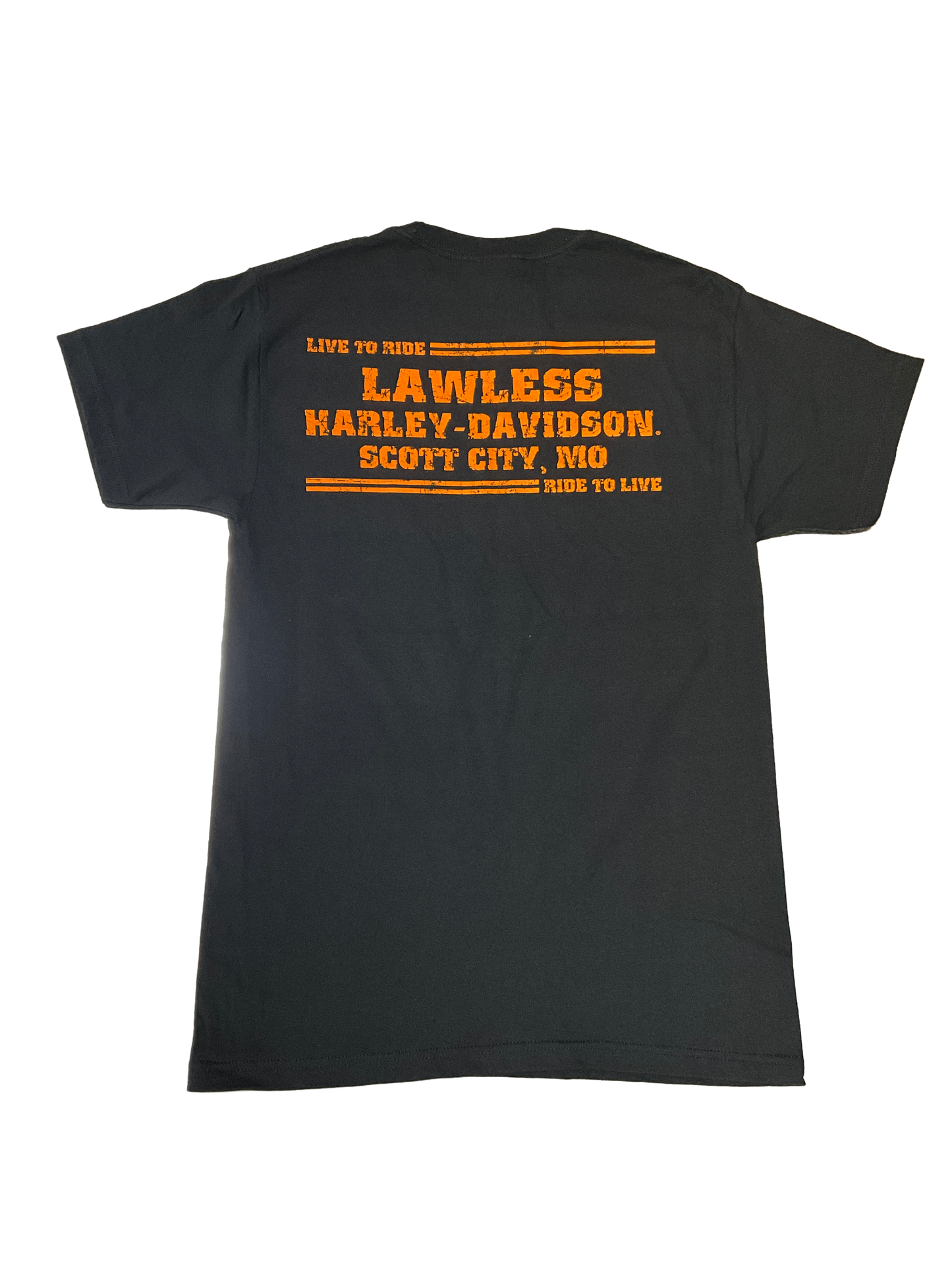 H-D Elongated Bar & Shield on Black Men's Tee
