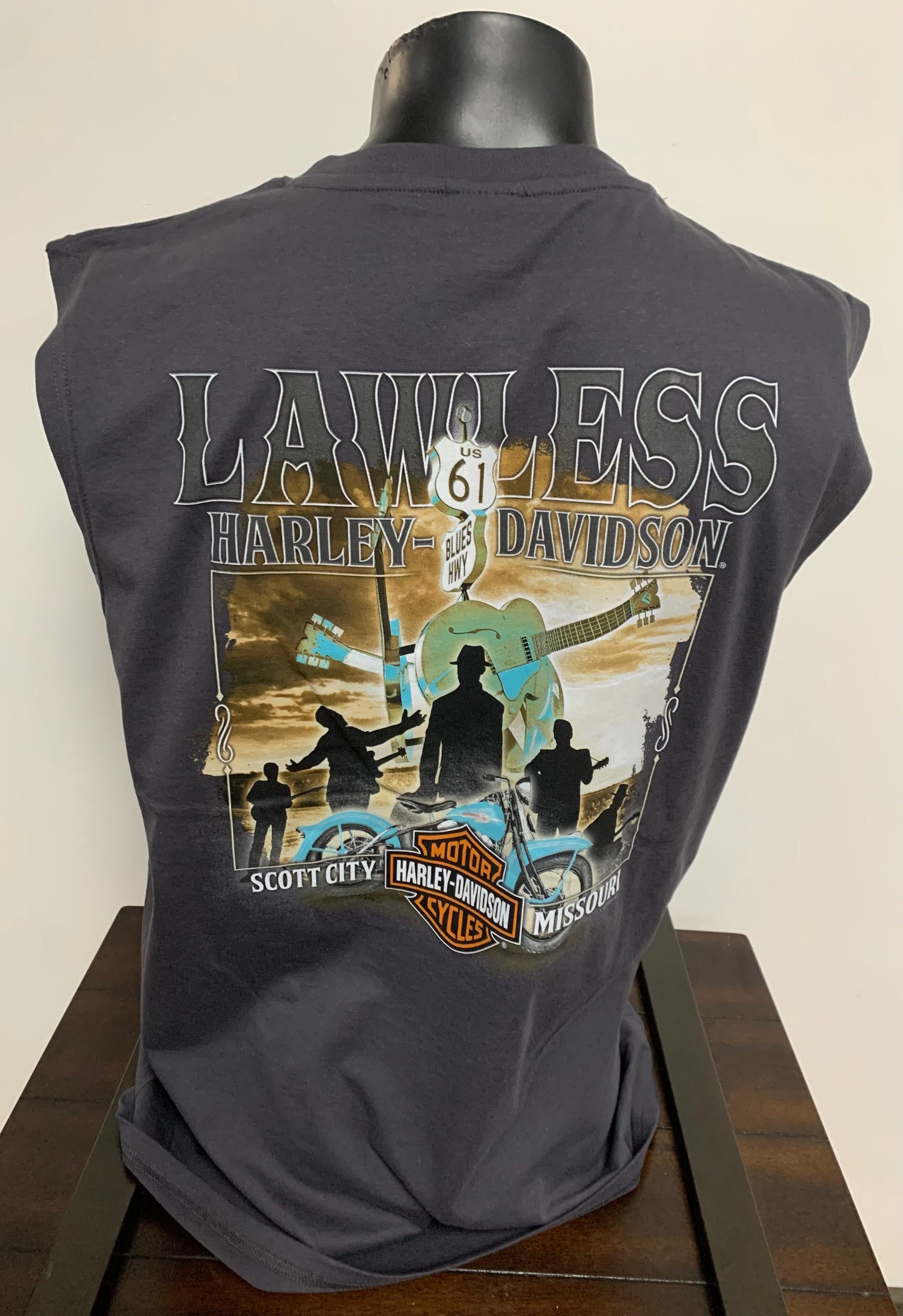 Open Bar & Shield Sleeveless Tee