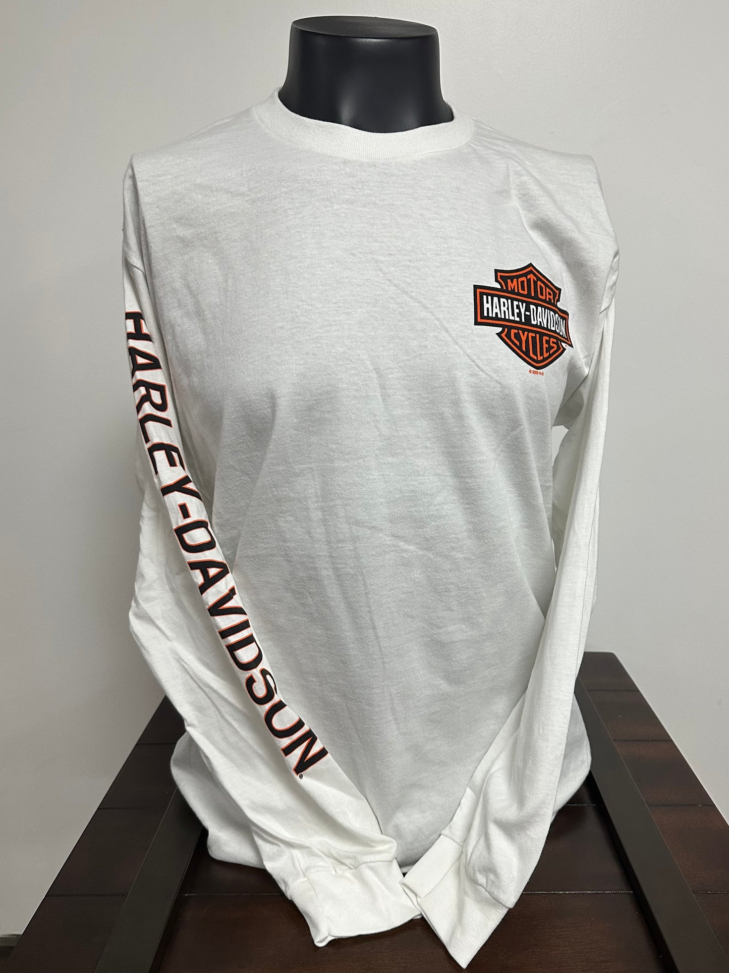 HD B&S On White Long Sleeve