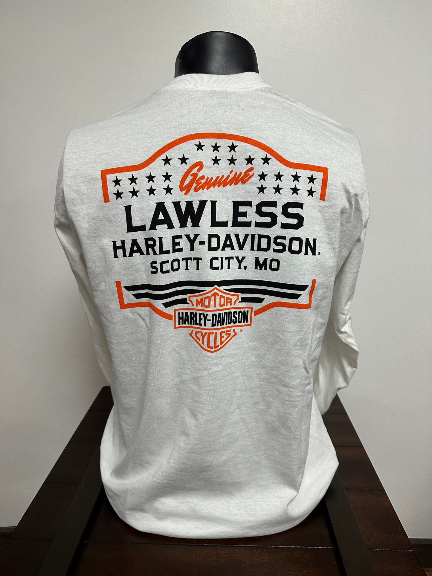 HD B&S On White Long Sleeve