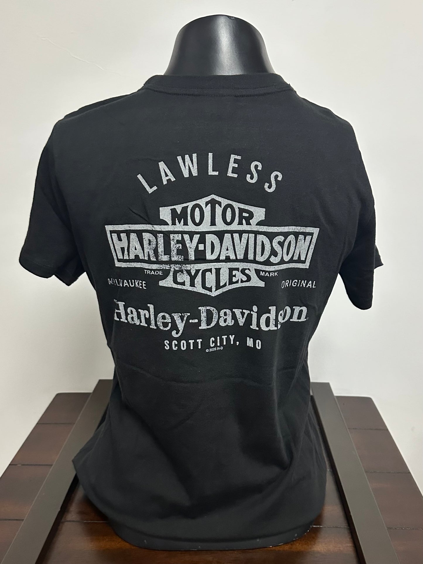 H-D Spinning Web Women's Tee