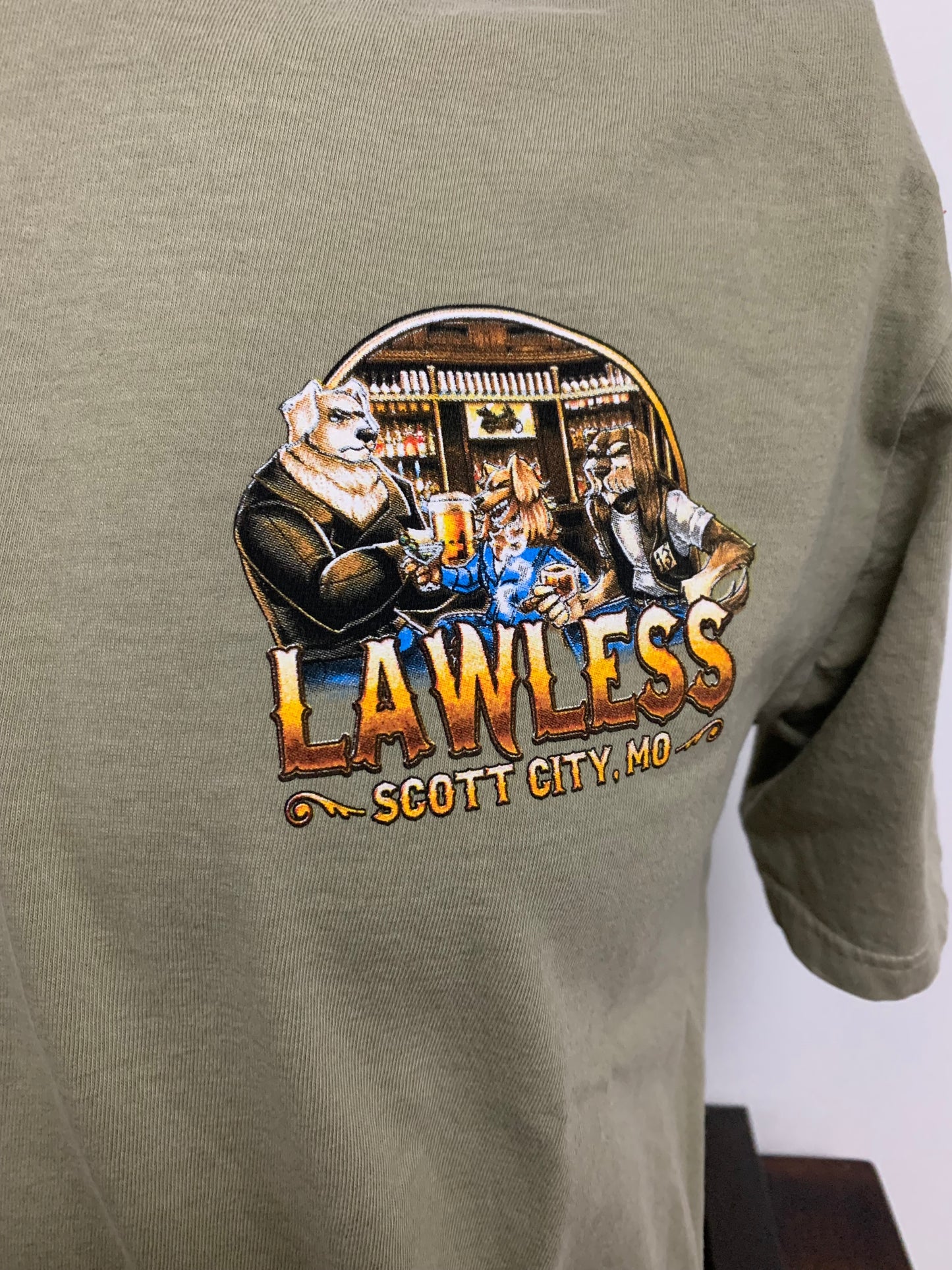 Lawless Dog Saloon Men's Short Sleeve Tee