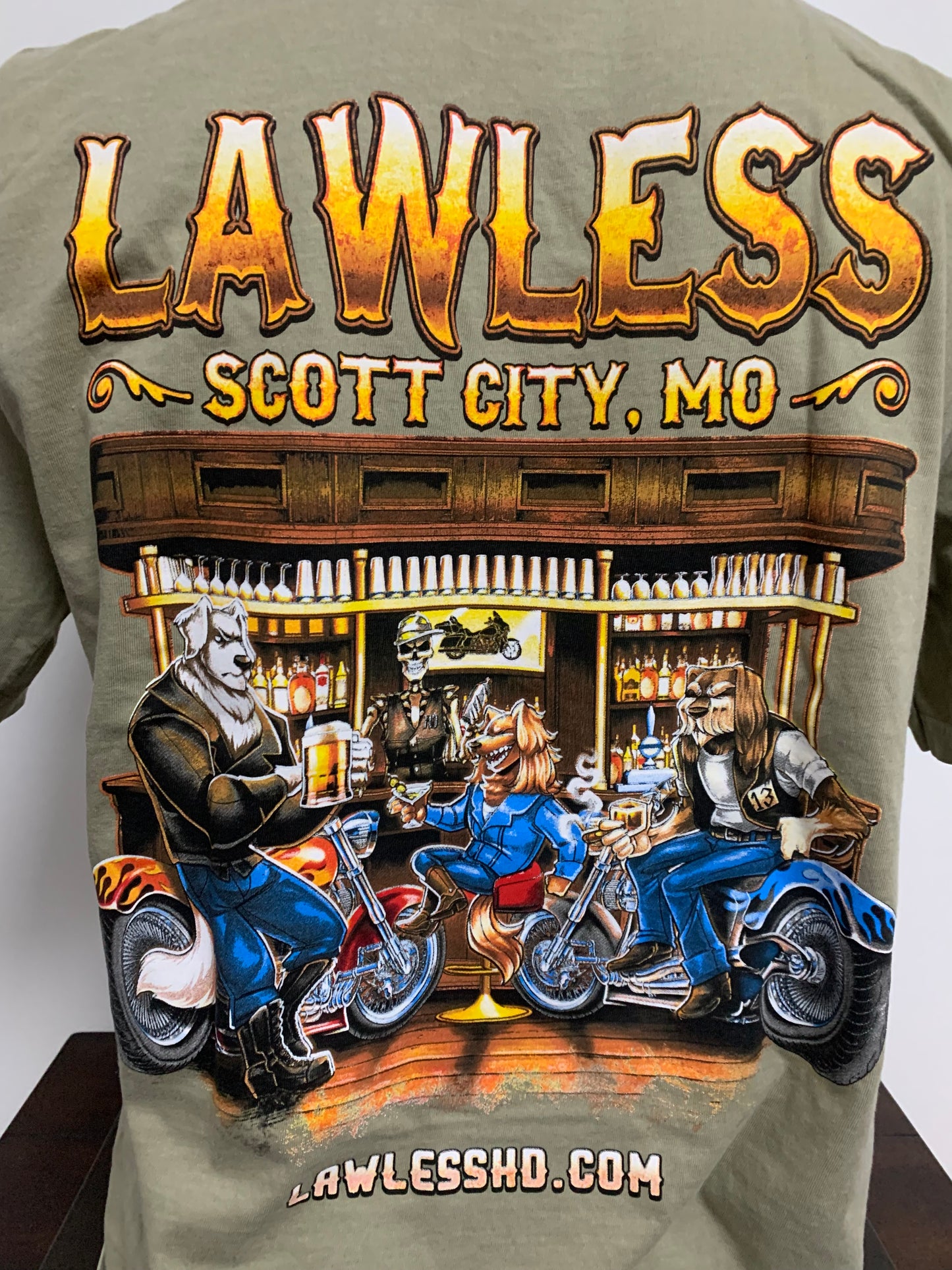 Lawless Dog Saloon Men's Short Sleeve Tee