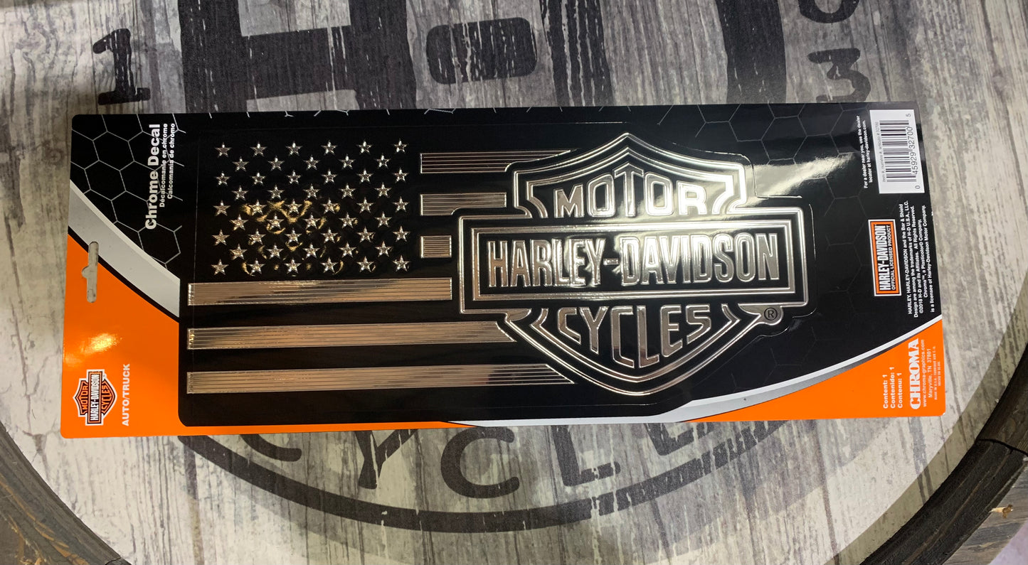 HD Bar & Shield with Flag Decal