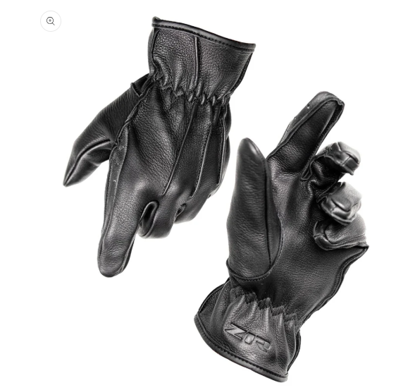 Z1R Premium Deerskin Leather Gloves with Cinch Wrist Closure