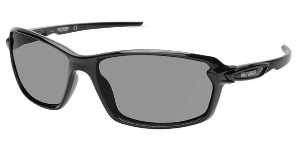 Harley-Davidson® Men's Modern Sport Sunglasses, Shiny Black Frame & Smoke Lenses