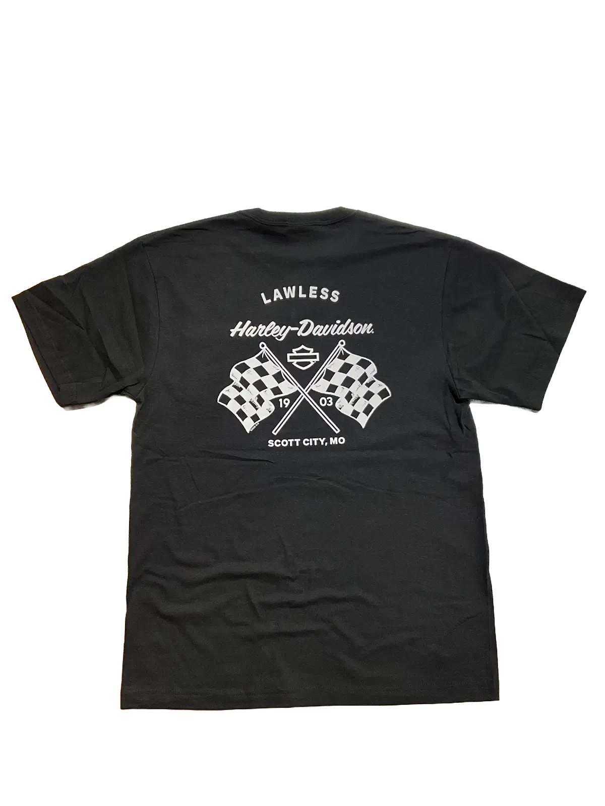 "2 Wheels" H-D Men's Short Sleeve Pocket Tee