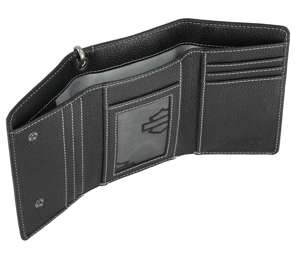 B&S Trifold wallet with chain