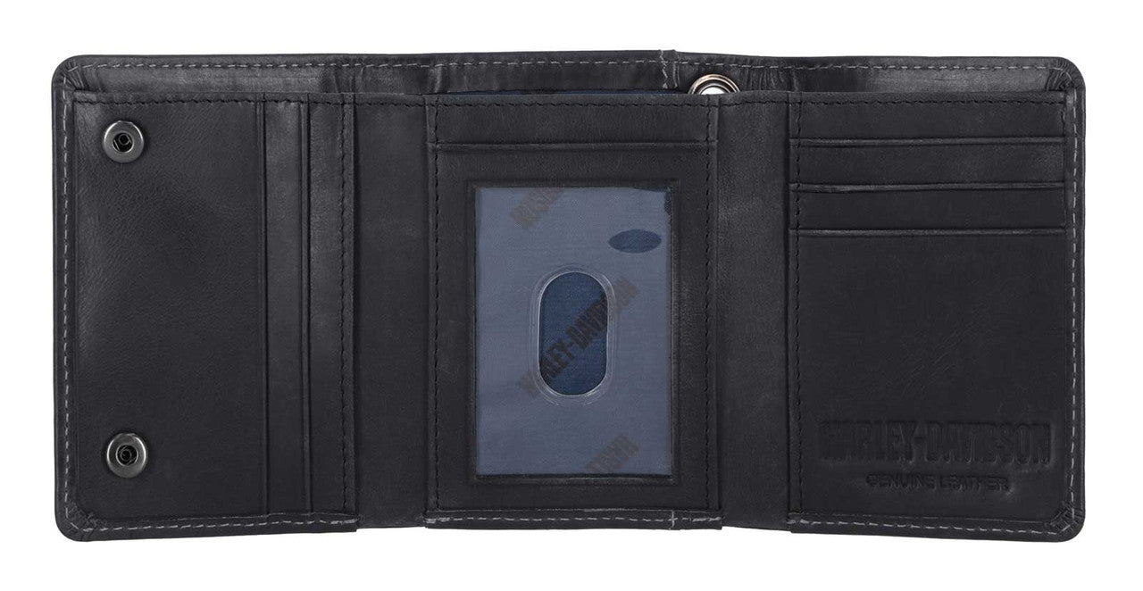 Willie G Skull Snap Trifold Wallet