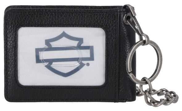 B&S Patch Slimfold Wallet with Chain