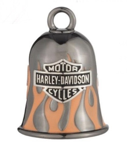 Harley Davidson Orange Flames Bar & Shield Ride Bell