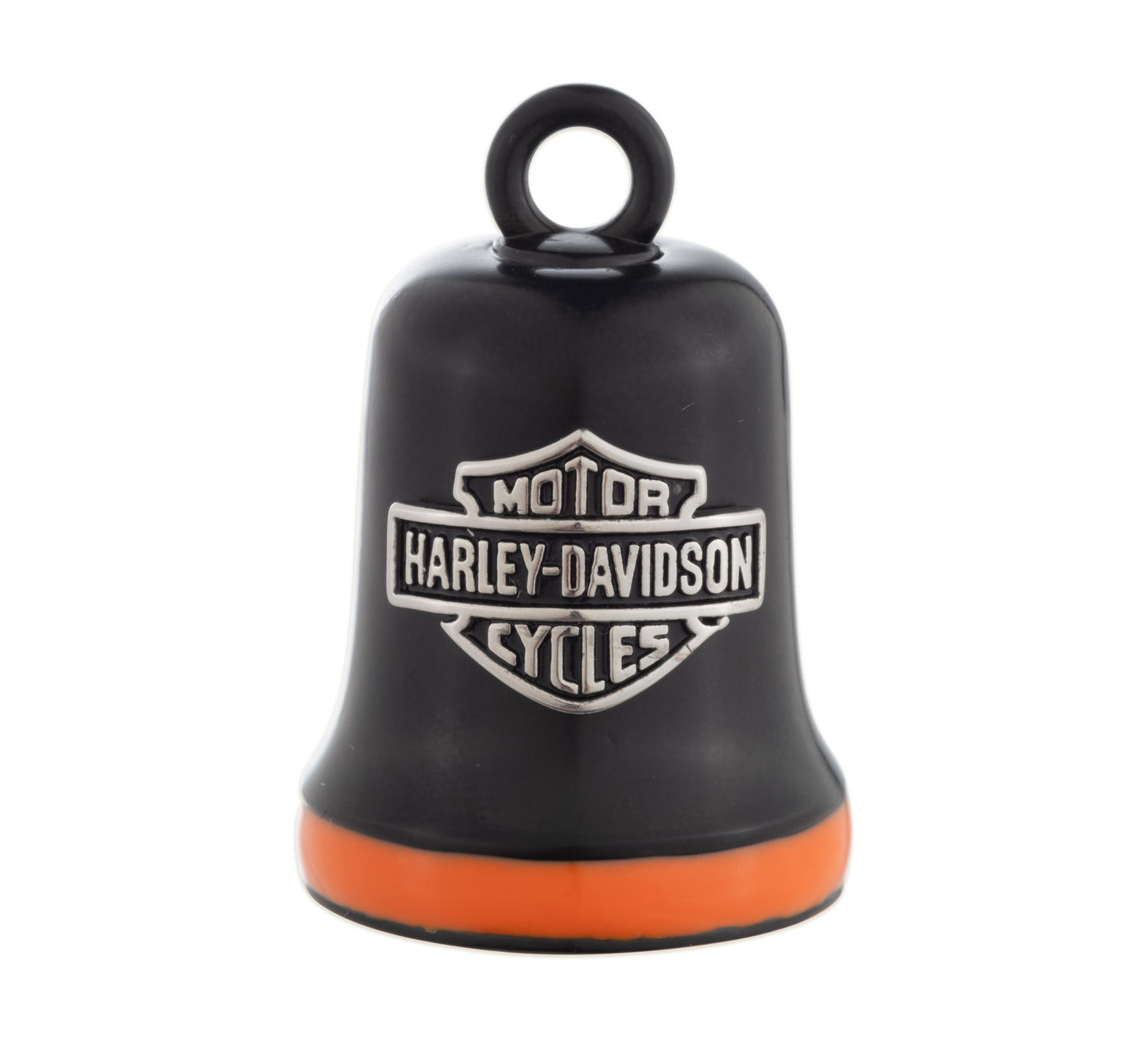Black Logo Orange Stripe Bell