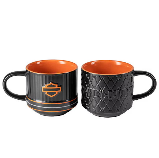 Open B&S Embossed Coffee Mug Set