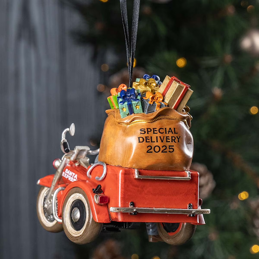 2025 Biker Santa Ornament