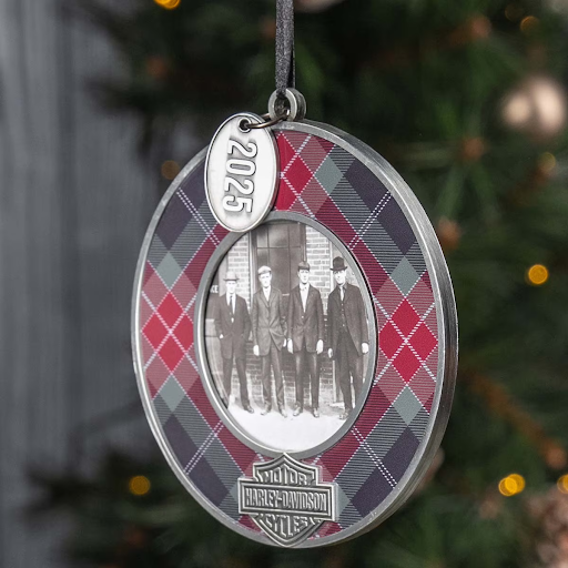 2025 Holiday Plaid Picture Frame Ornament