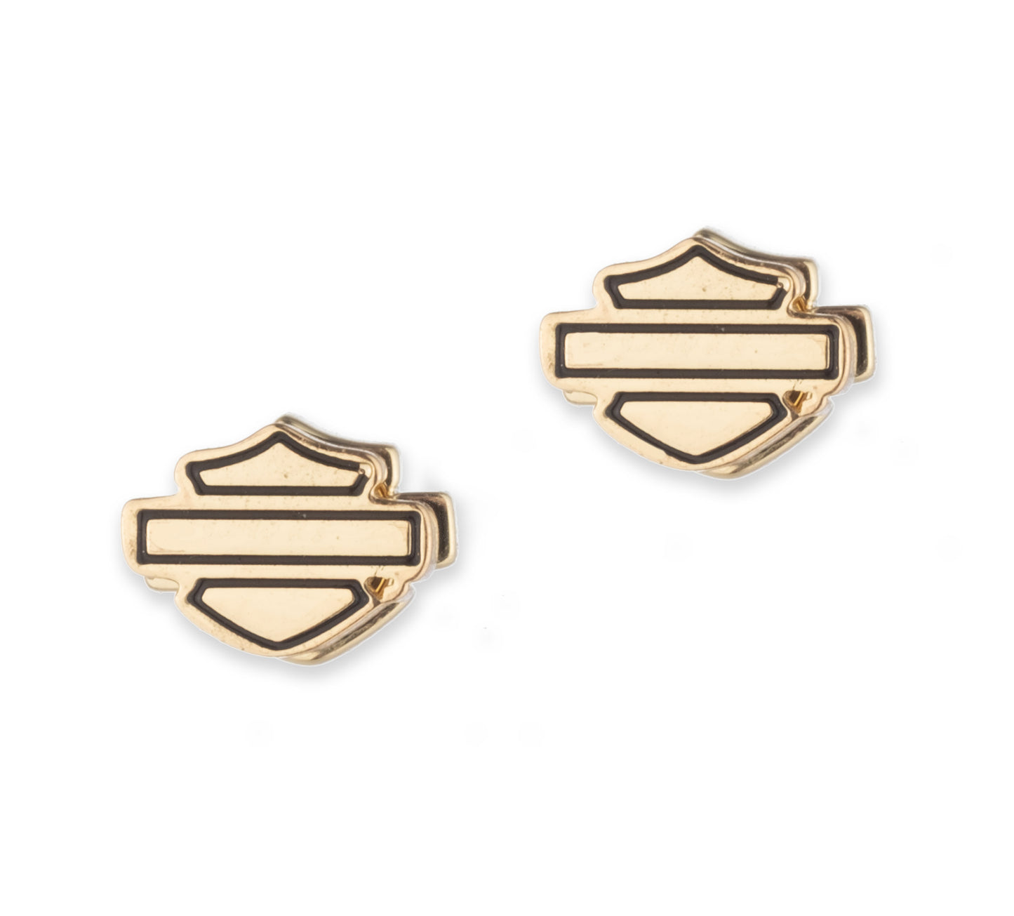 MEDIUM BAR & SHIELD STUD EARRINGS