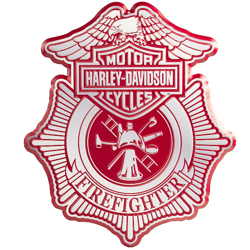 H-D Firefighter Metal Sign
