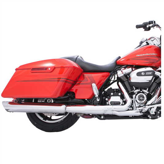 H-D Touring Chrome Tip/Straight Cut/Zombie Baffle Slip-On Mufflers, 2017-Up