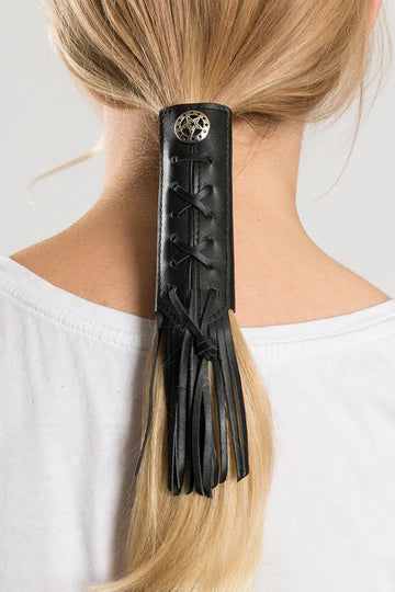 4 Inch Leather Star Concho w/Fringe