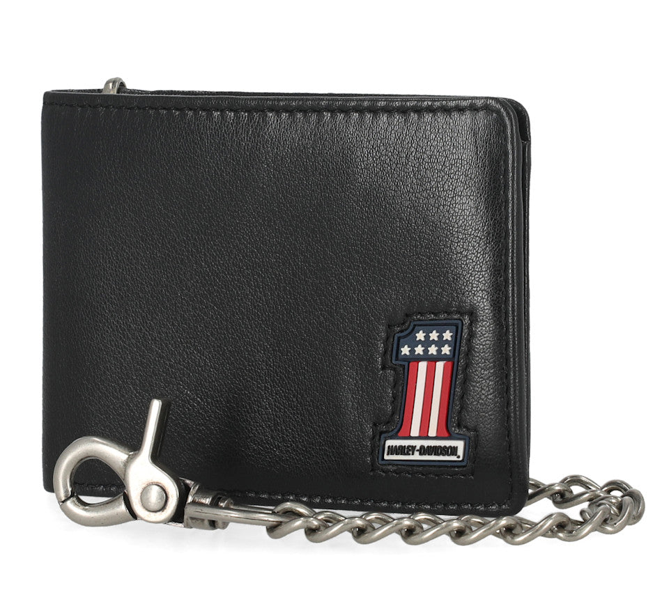 Harley-Davidson #1 Logo Bifold Wallet w/ Chain