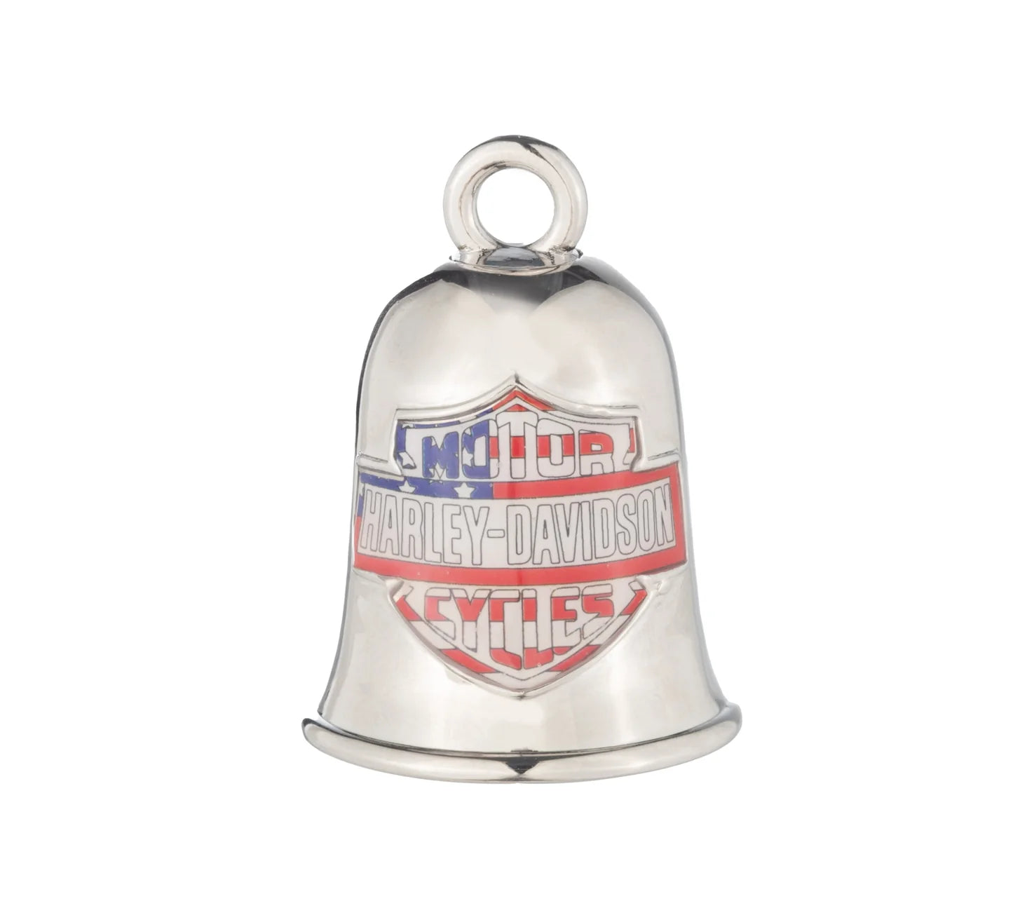 Harley-Davidson® Red, White, Blue B&S Ride Bell, Silver Finish