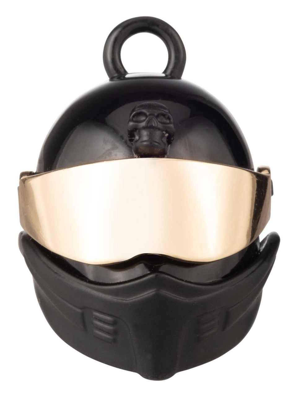 Black Plated Skull Crowned Helmet Ride Bell