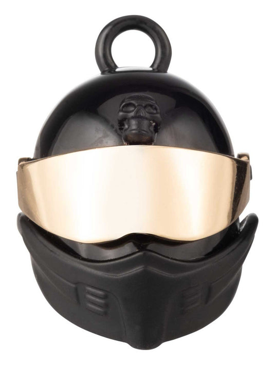 Black Plated Skull Crowned Helmet Ride Bell