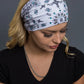 Ladies White Faith Paisley w/Gems EZ Bandz Headband