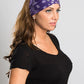Ladies Purple Bandana Paisley w/Gems EZ Bandz Headband