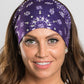 Ladies Purple Bandana Paisley w/Gems EZ Bandz Headband