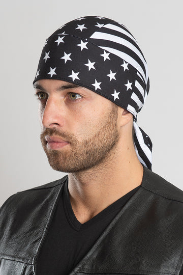 B&W USA Flag Headwrap