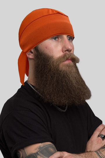 Solid Orange Perforated Full-Head Wrap