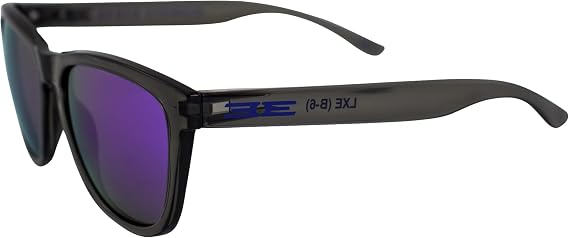 Epoch Eyewear LXE Sport Sunglasses Grey with Purple Mirror Lens