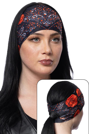 Orange Rose Paisley with Gems