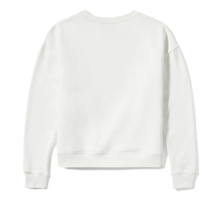 Harley-Davidson Women's Archive Photo Fleece Crew - CLOUD DANCER