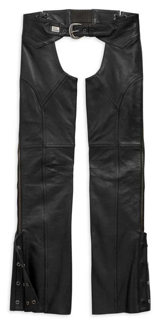 Harley-Davidson® Women's Deluxe II Midweight Leather Chaps, Black