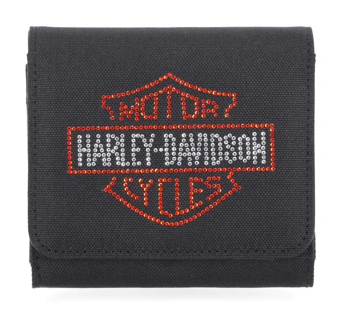 Bar & Shield Rhinestone Wallet